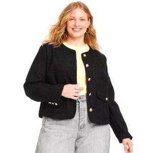 Universal Thread Black Textured Blazer